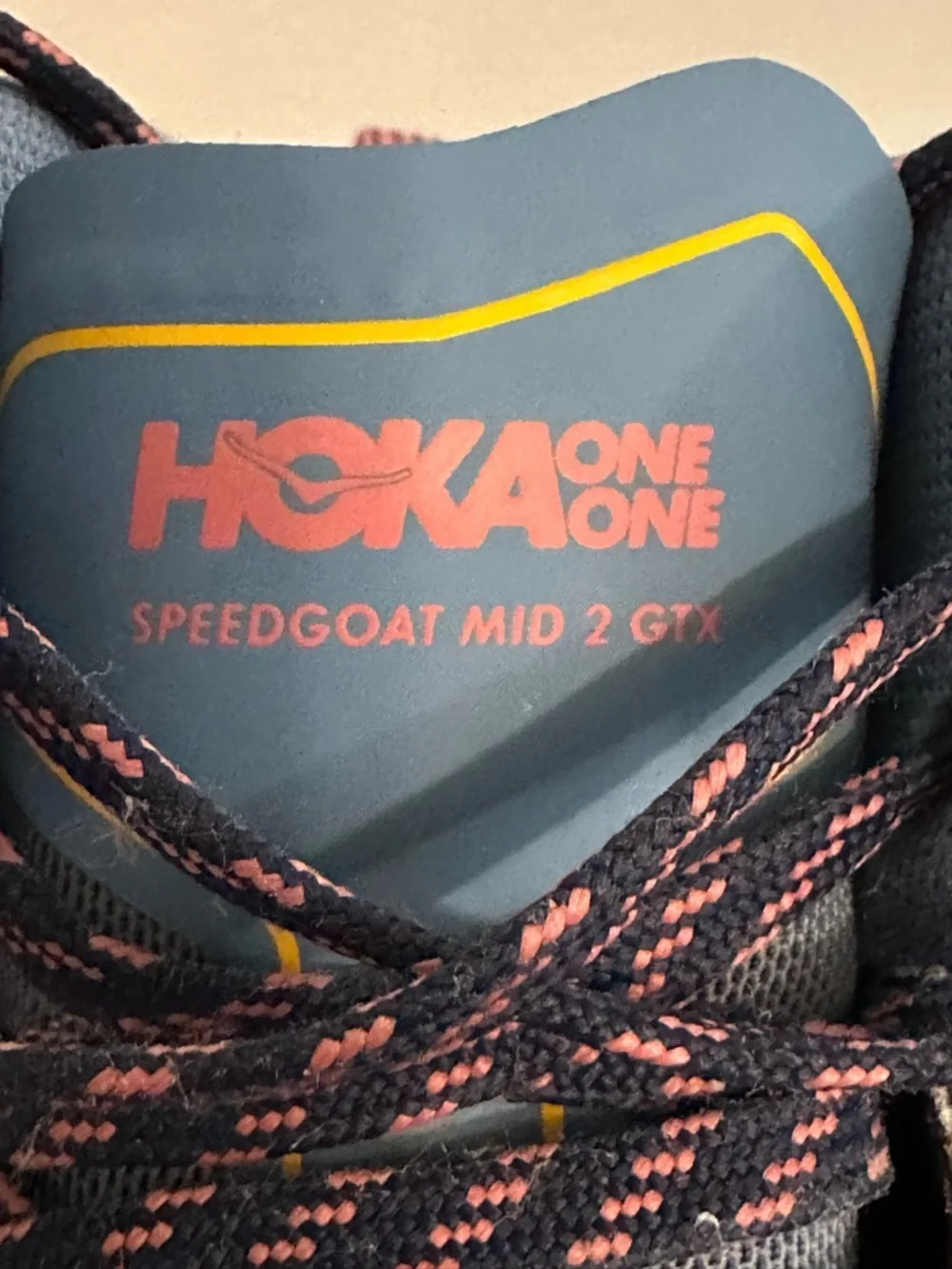 Hoka W Speedgoat Mid 2 GTX Shoes Provincial Blue/Saffron Size 6.5 - Picture 7 of 7